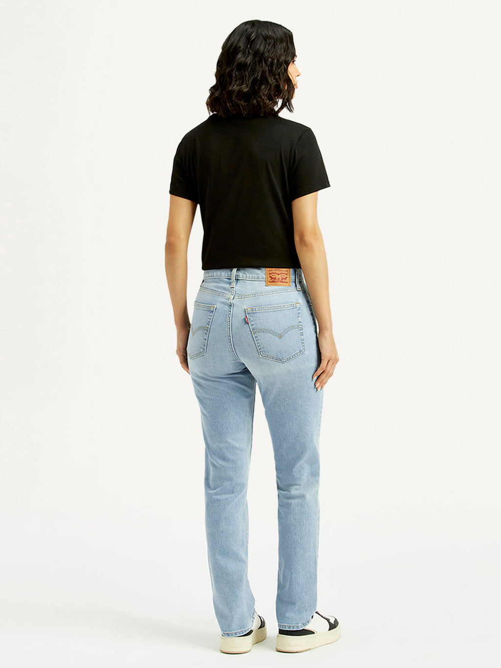 Women's 724 Light Blue Slim Straight Fit High Rise Jeans
