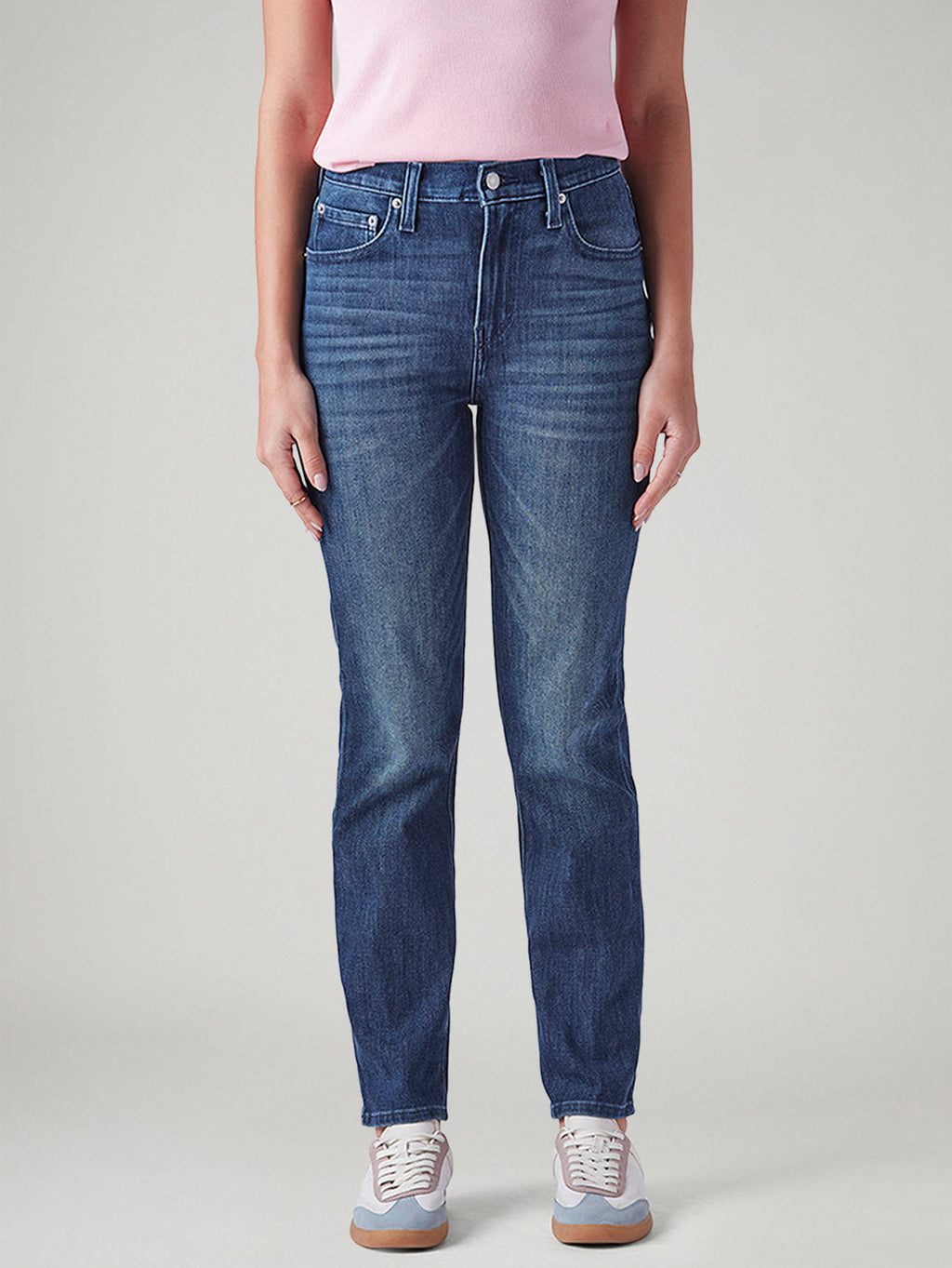 Women's 724 Blue Slim Straight Fit High Rise Jeans