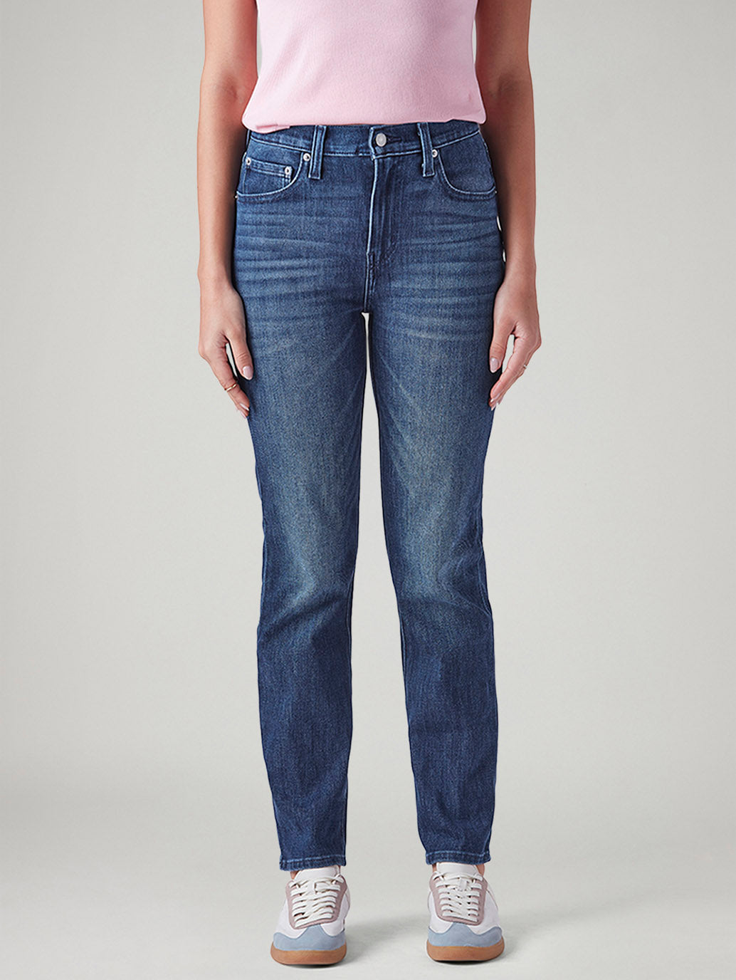 Women's 724 Blue Slim Straight Fit High Rise Jeans