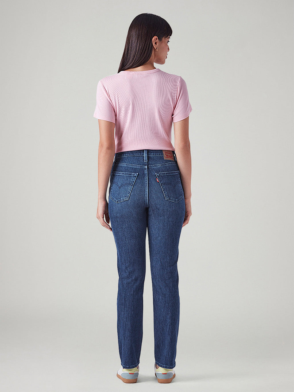 Women's 724 Blue Slim Straight Fit High Rise Jeans