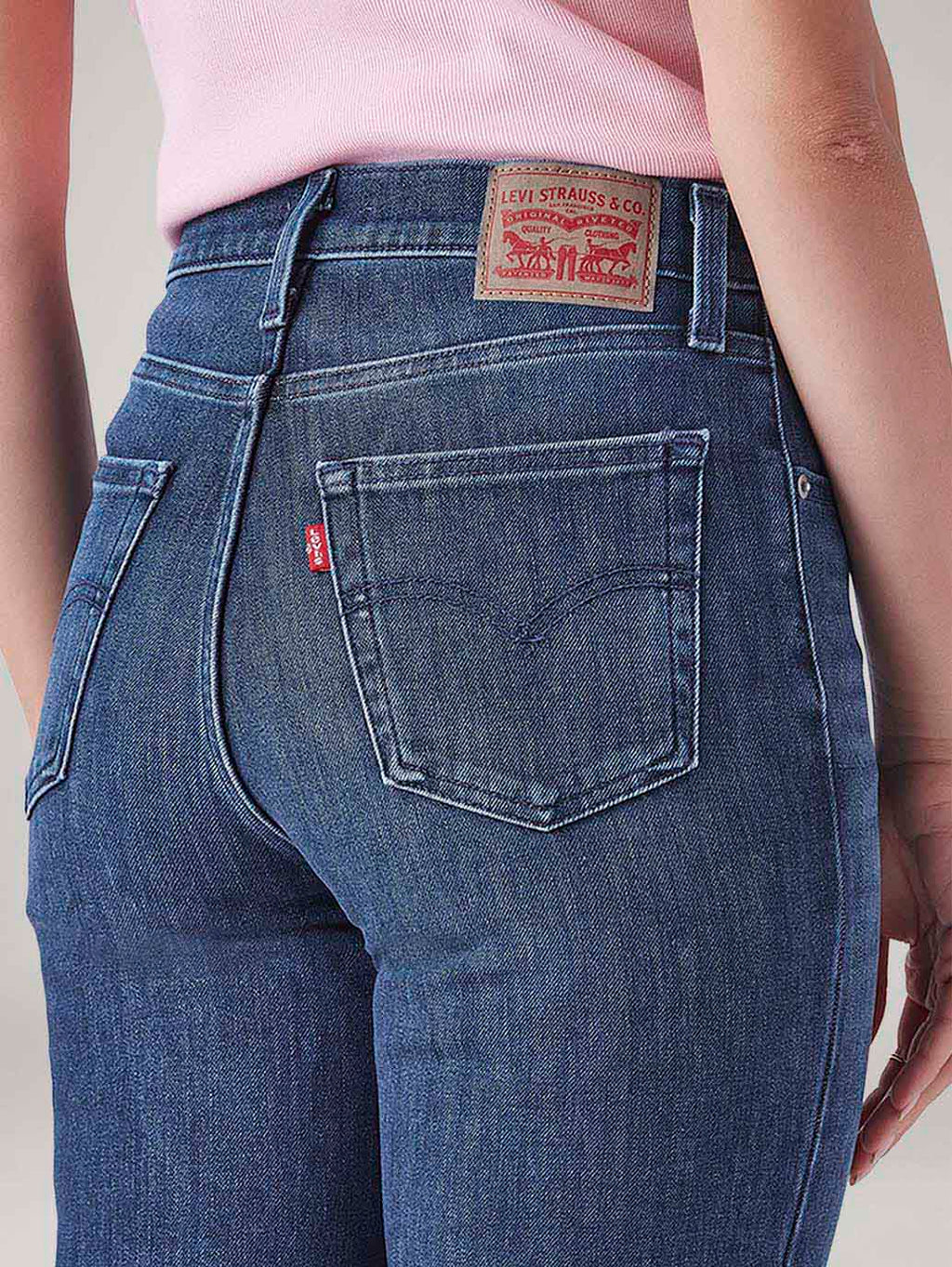 Women's 724 Blue Slim Straight Fit High Rise Jeans