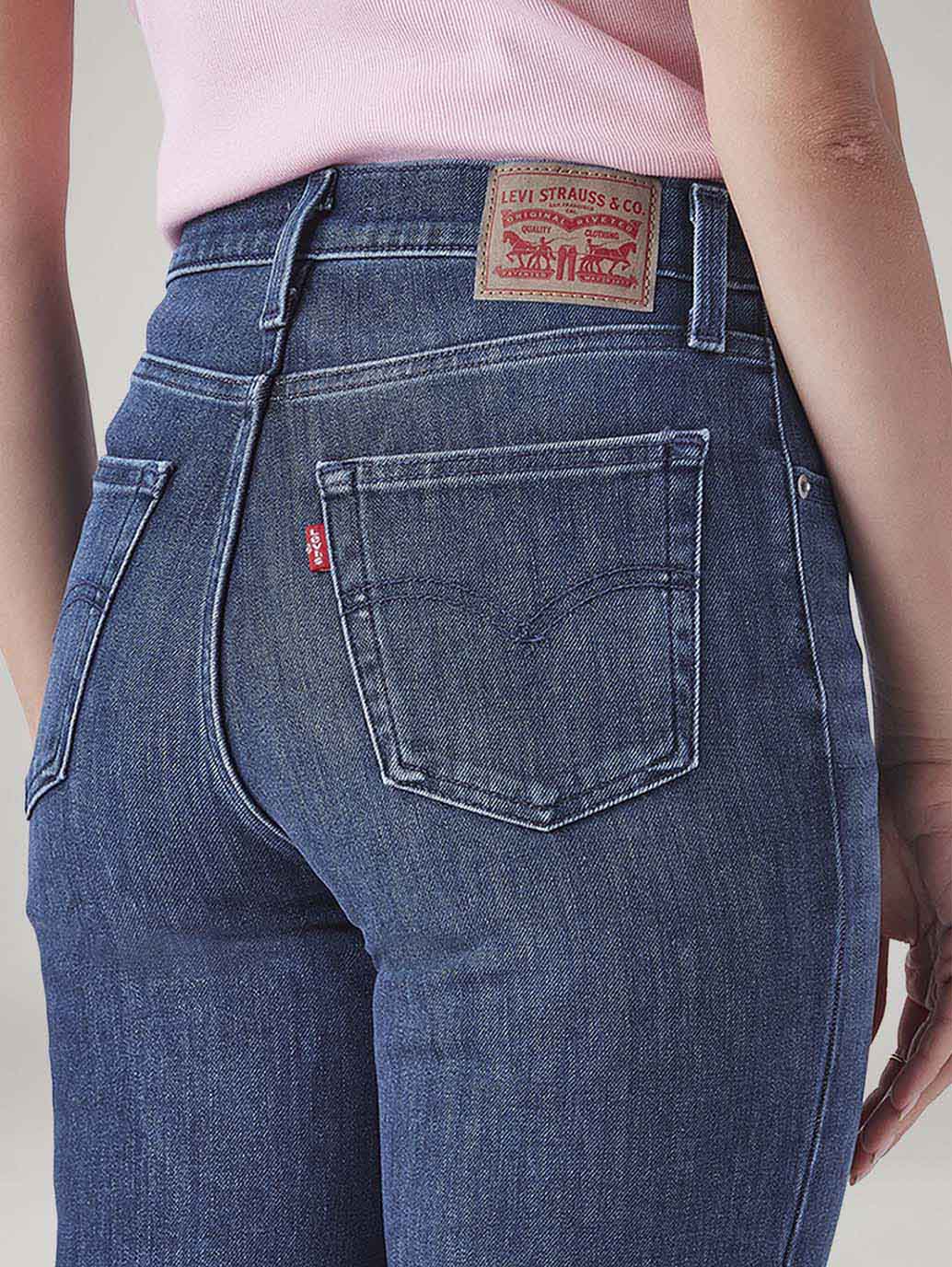 Women's 724 Blue Slim Straight Fit High Rise Jeans