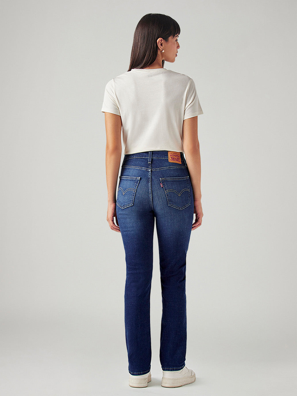 Women's 724 Dark Indigo Slim Straight Fit High Rise Jeans