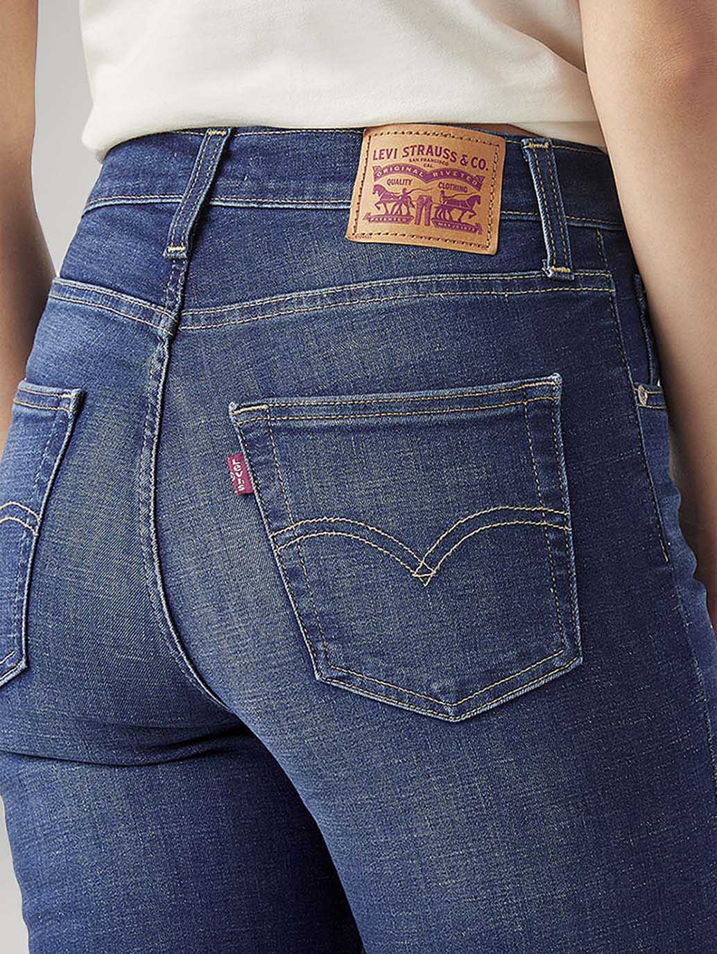 Women's 724 Dark Indigo Slim Straight Fit High Rise Jeans