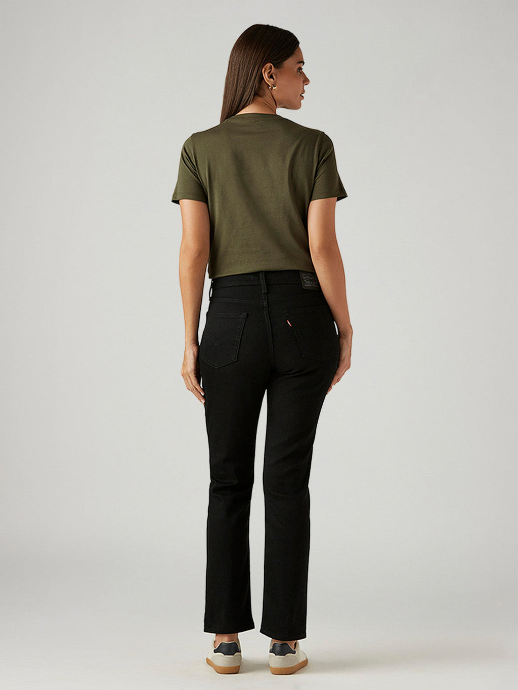 Women's 724 Black Slim Straight Fit High Rise Jeans