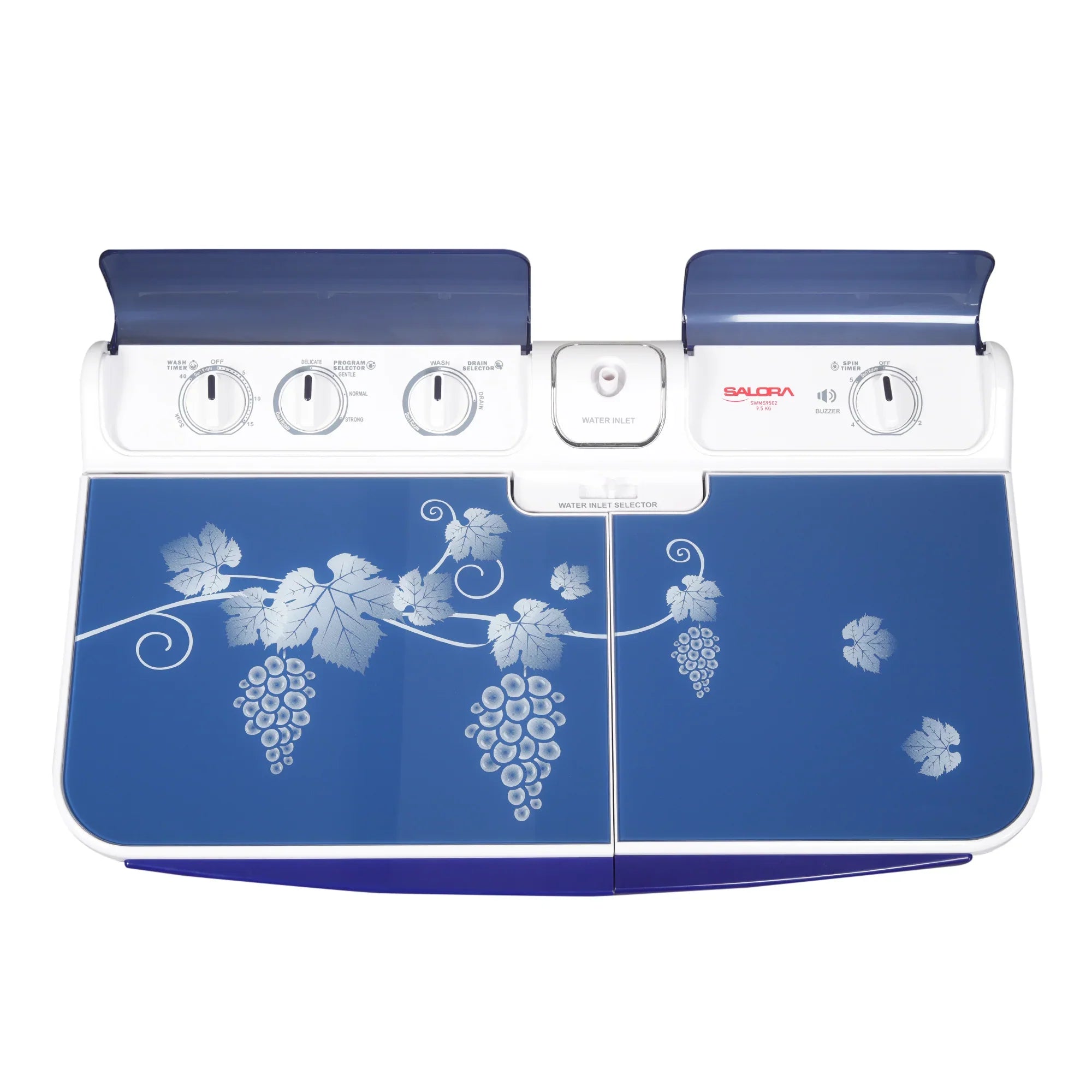 SALORA 9.5 KG SEMI-AUTOMATIC TOP LOADING WASHING MACHINE (SWMS 9502) | Brand New Seal Packed