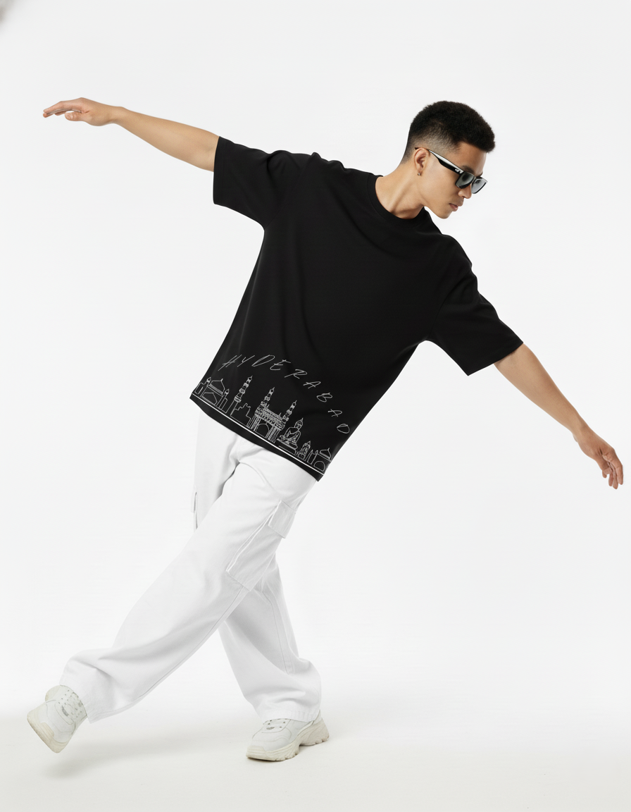 Men Printed Cotton Oversized T-Shirt