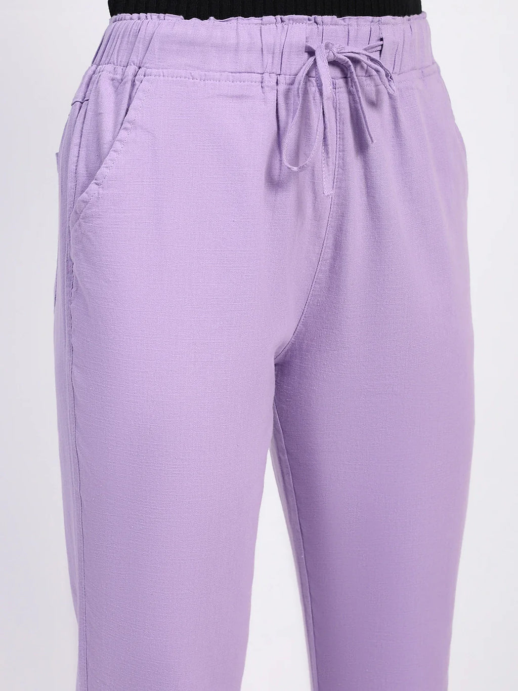 Lilac Cotton Ankle Length Lower