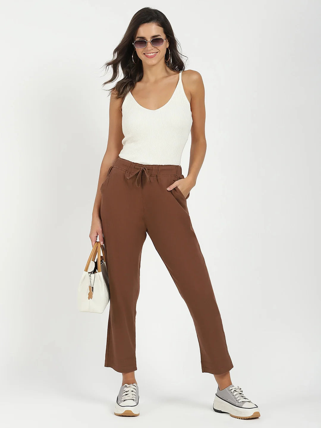 Mocha Cotton Regular Fit Lower