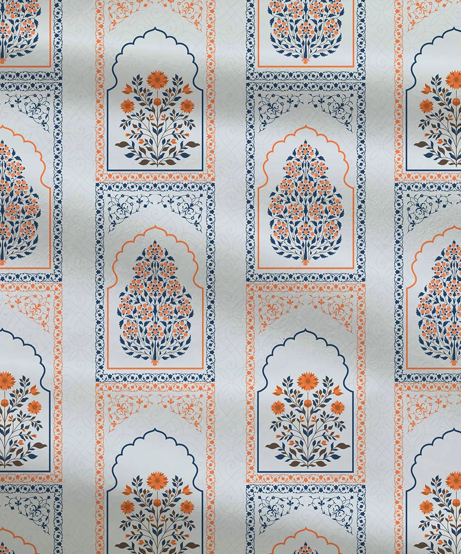 Celebration Queen Bedsheet Set, Mehira Grey | 144 TC Cotton| 2 Pillow Covers