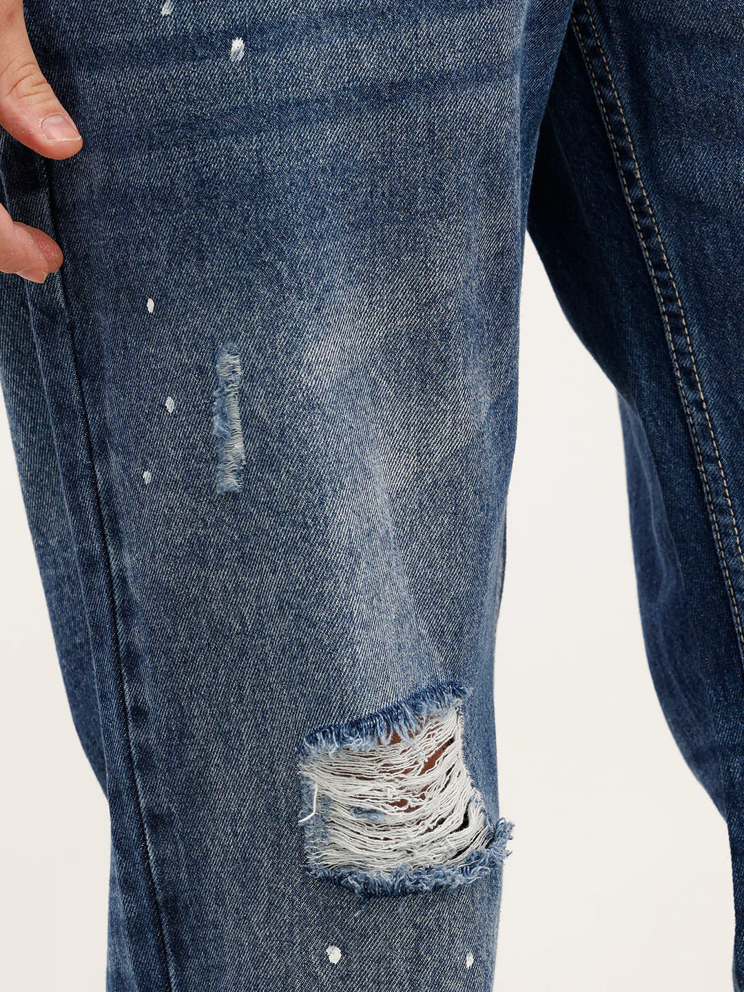 Anti Fit Distressed Denim Jeans  | Blue