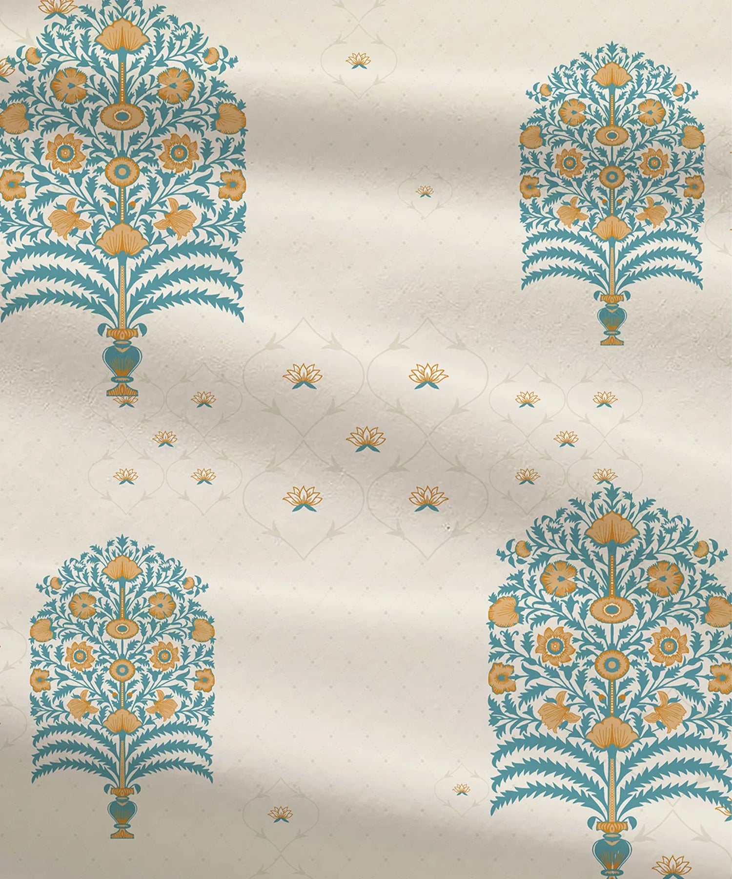 Celebration Queen Bedsheet Set, Saanjh Teal | 144 TC Cotton| 2 Pillow Covers