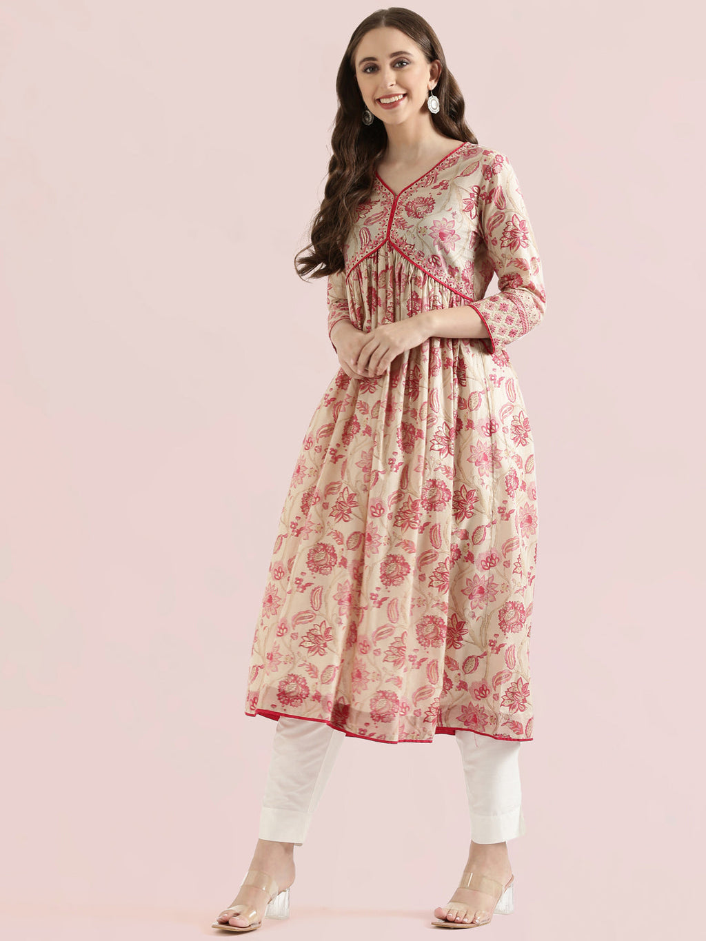 Floral Embroidered Alia Cut Anarkali