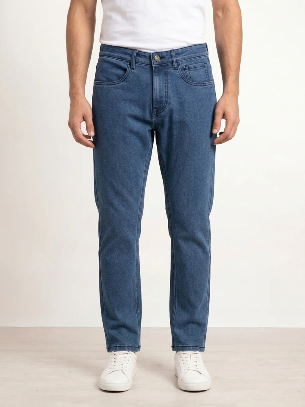 Solid Slim Fit Denim Jeans | Blue