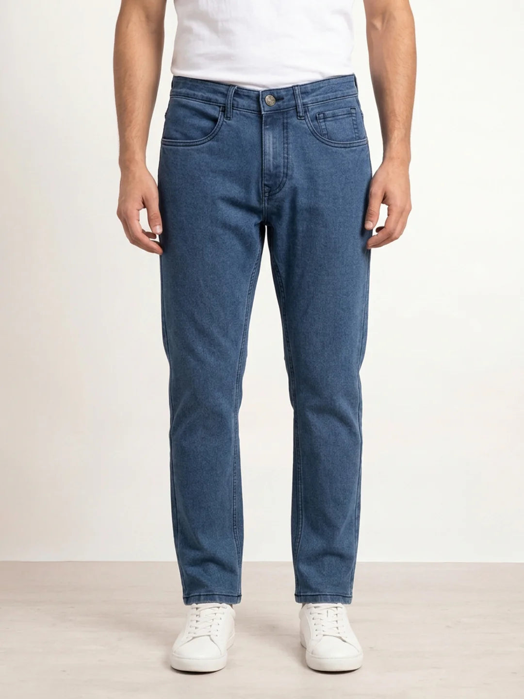 Solid Slim Fit Denim Jeans | Blue
