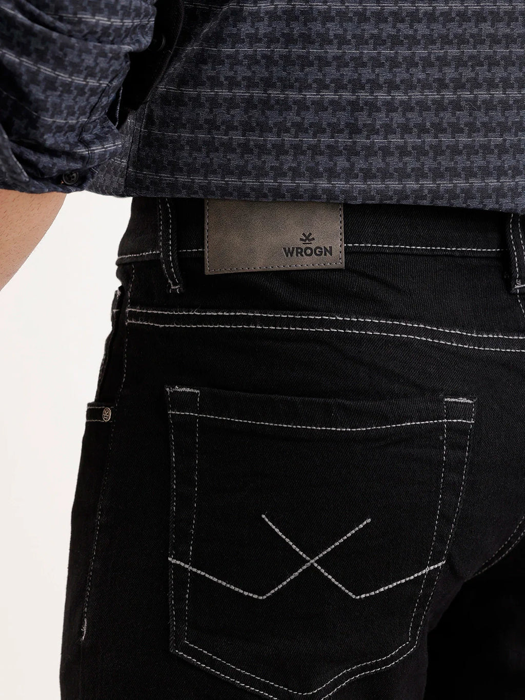 Solid Slim Fit Denim Jeans | Black