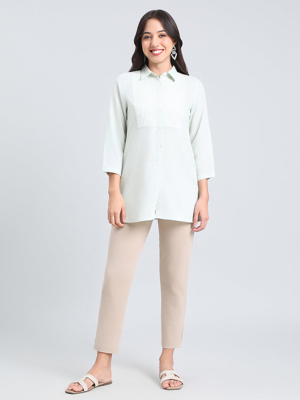 Dark Beige Cotton Stretch Kurti Pants