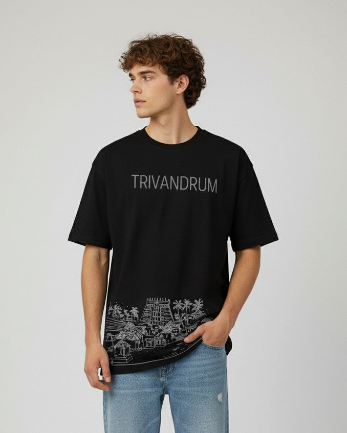 Men Printed Cotton Oversized T-Shirt
