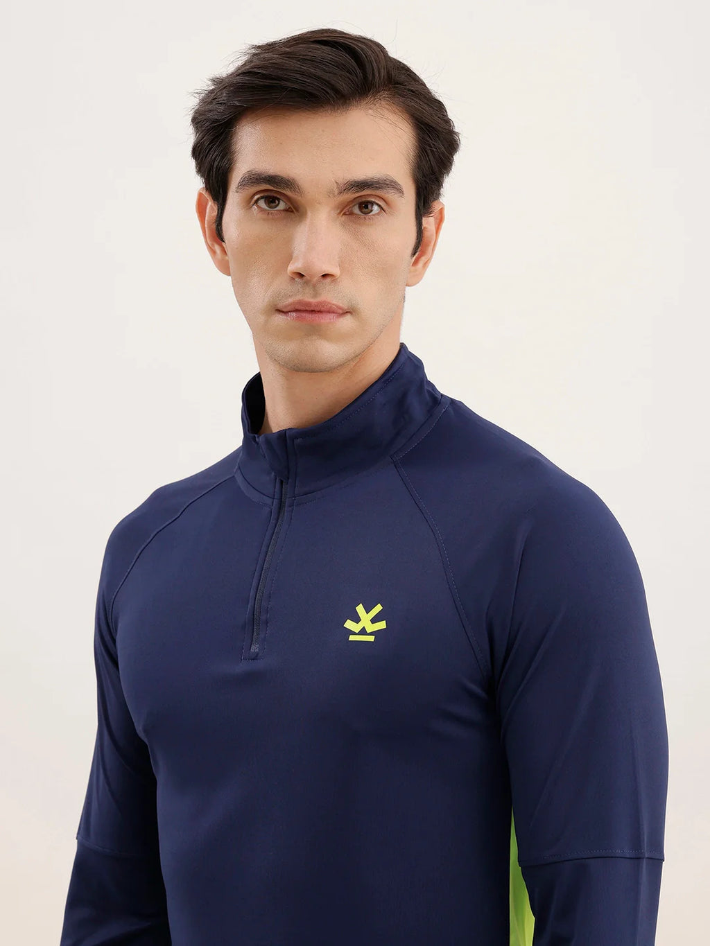 Slim Fit Full Sleeve Active T-Shirt | Navy Blue