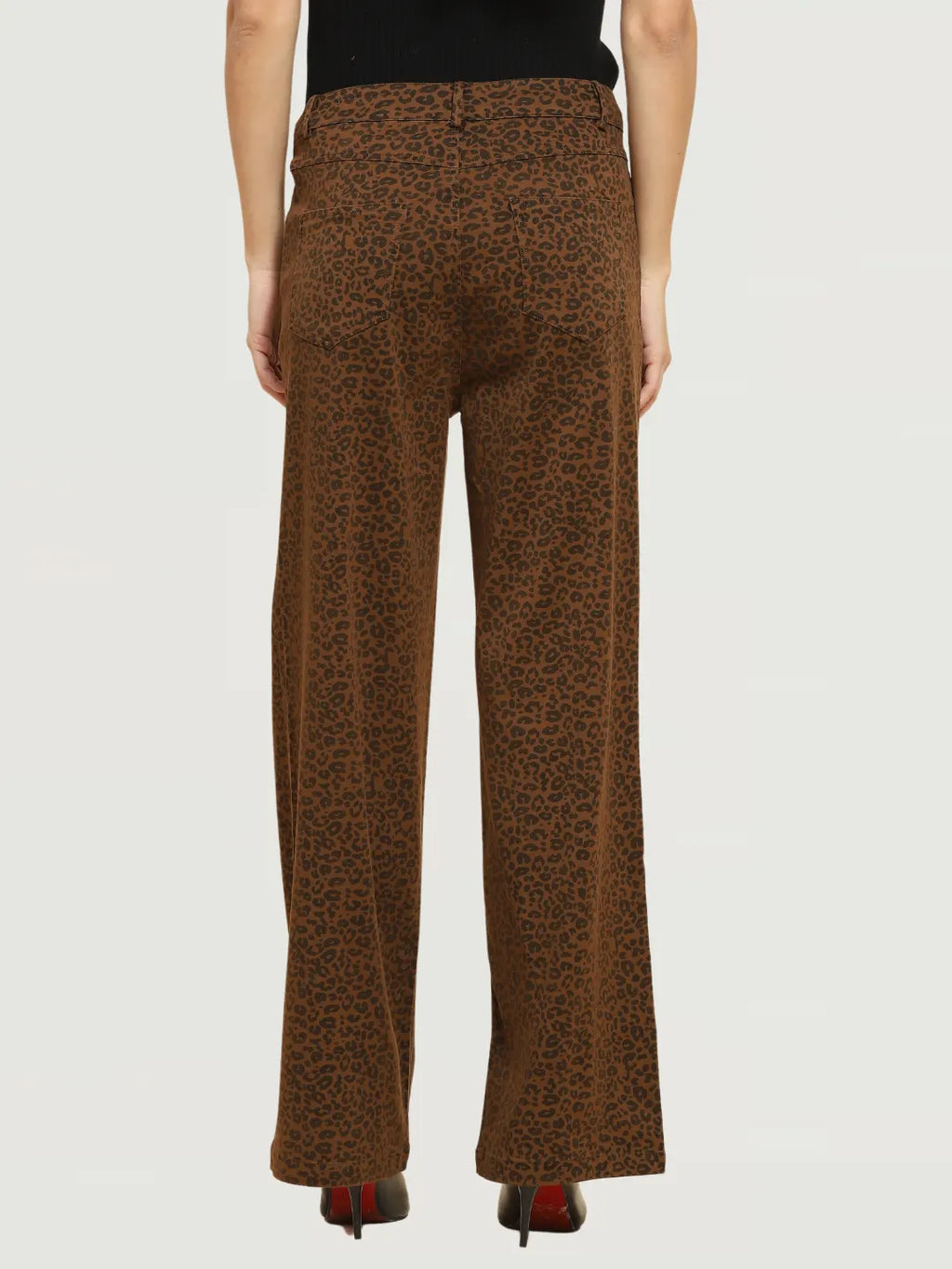 Animal Print Loose Fit Trouser