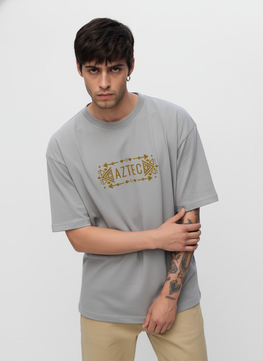 Men Oversized Cotton Tribal T-Shirt
