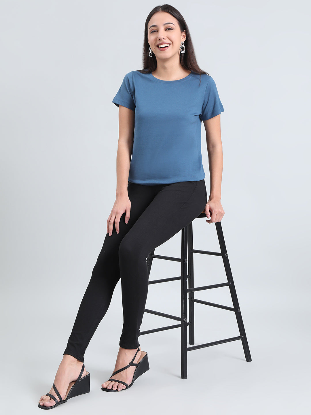 Cotton Jersey Crew Neck Slim Fit T-Shirt