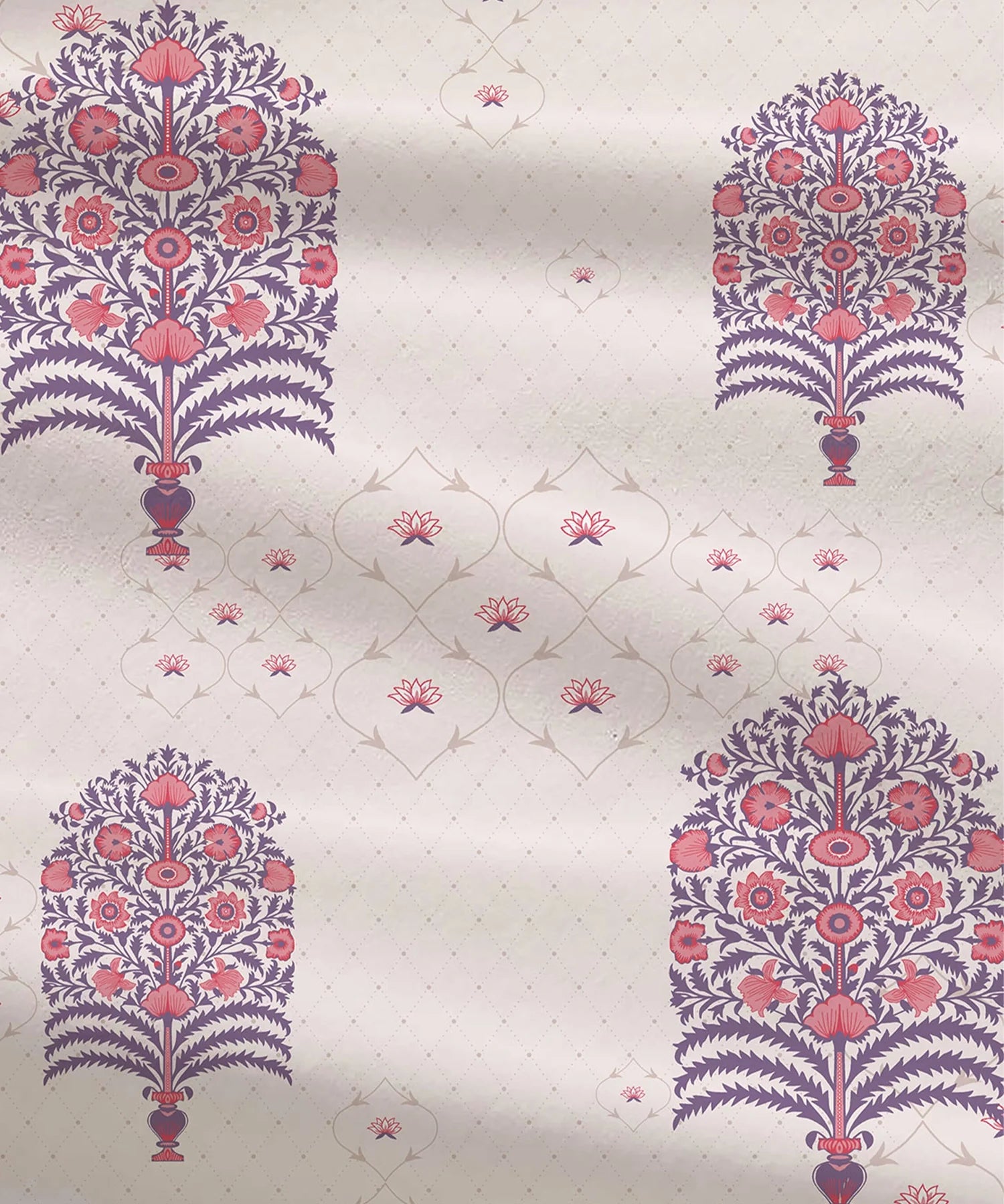 Celebration Queen Bedsheet Set, Saanjh Purple | 144 TC Cotton| 2 Pillow Covers