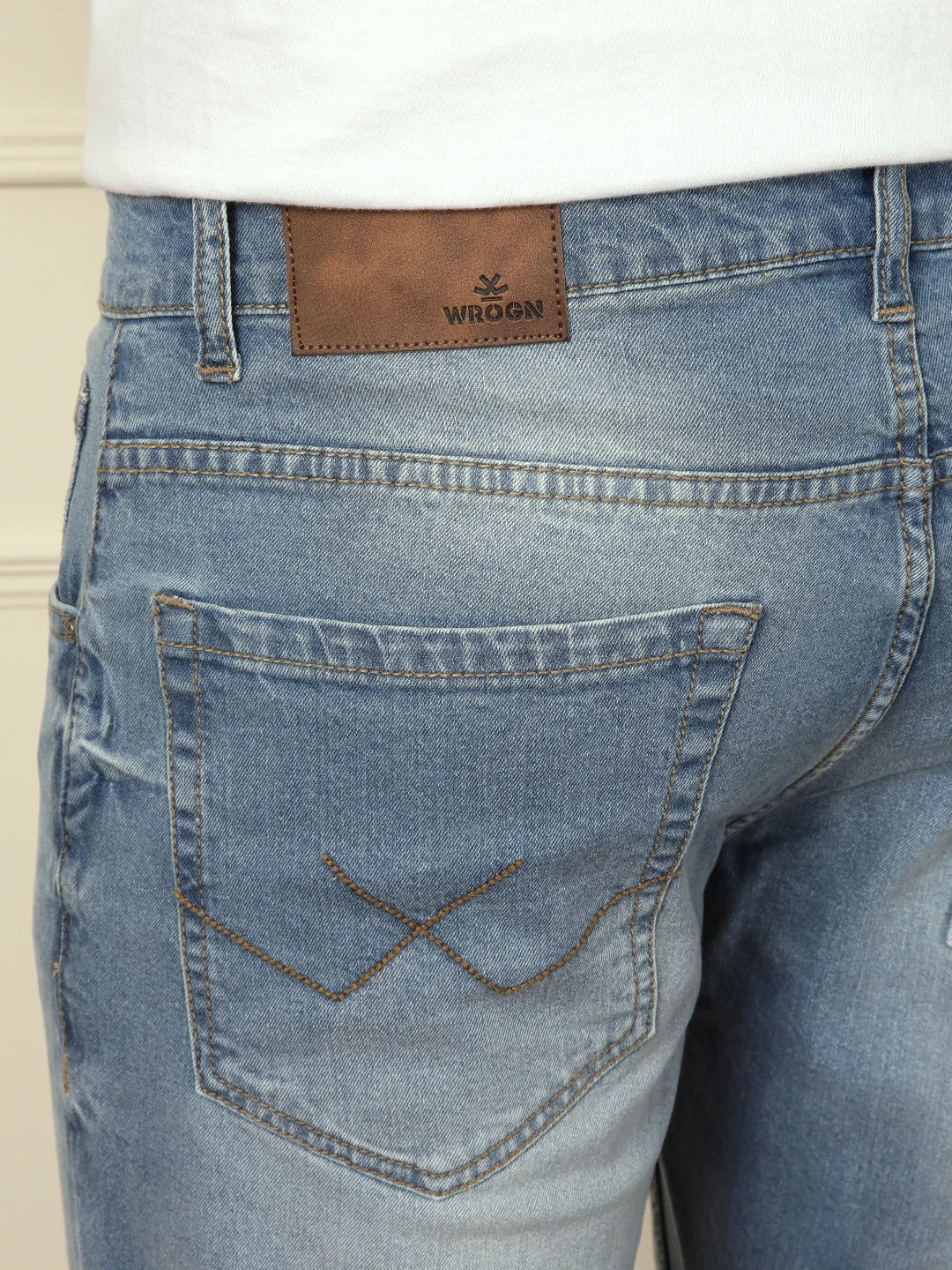 Faded Skinny Crop Jeans | Light Blue