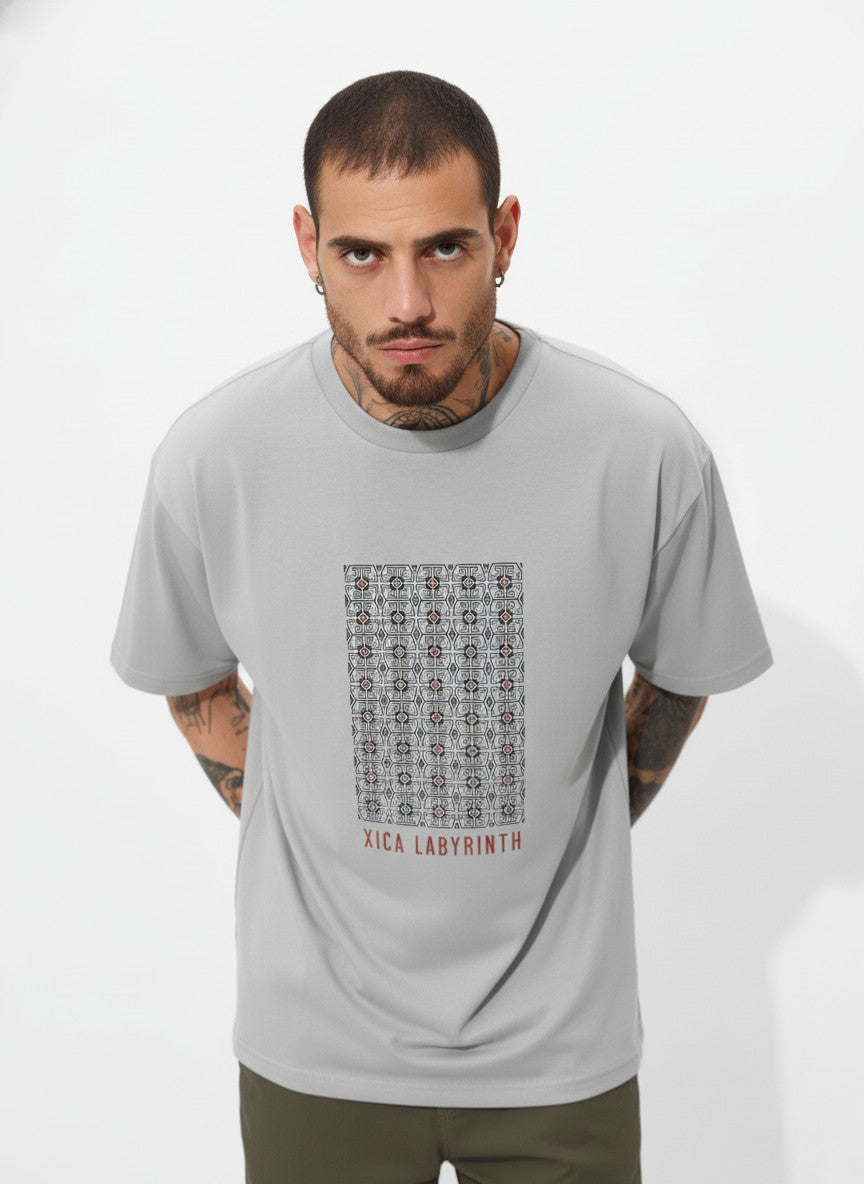 Men Oversized Cotton Tribal T-Shirt