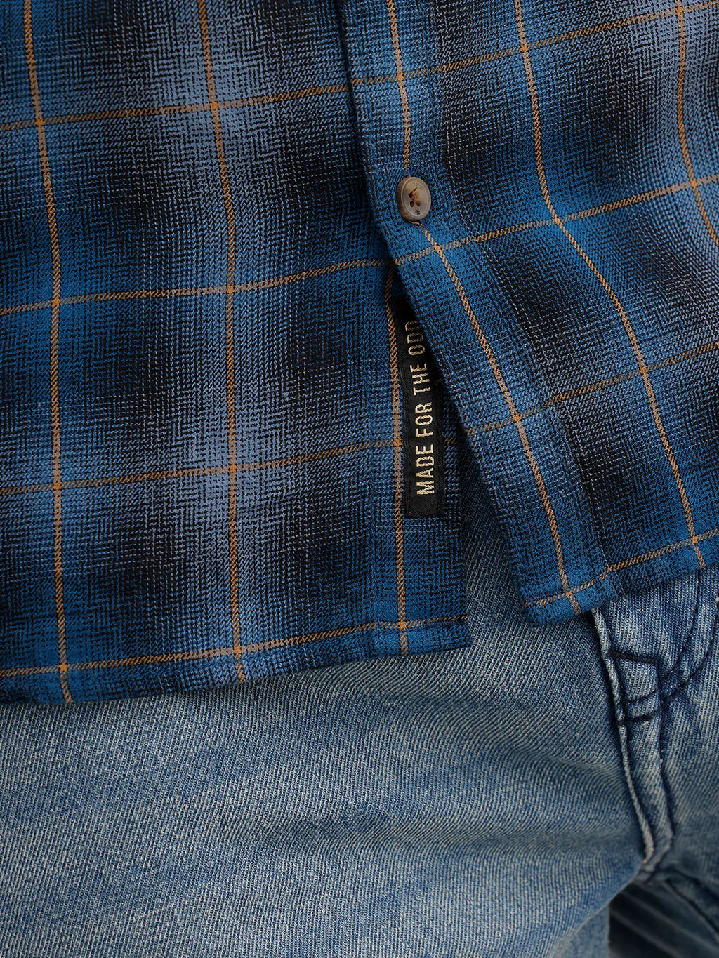 Blue Charcoal Checked Shirt