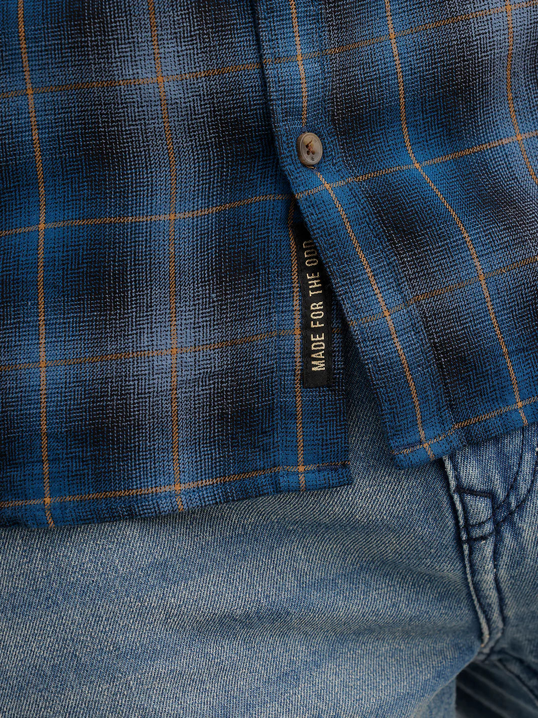 Blue Charcoal Checked Shirt
