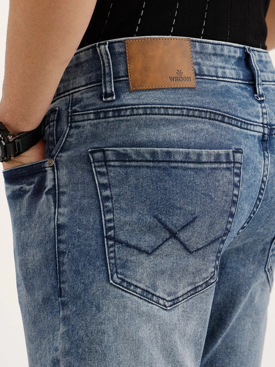 Slim Fit Faded Denim Jeans | Light Blue