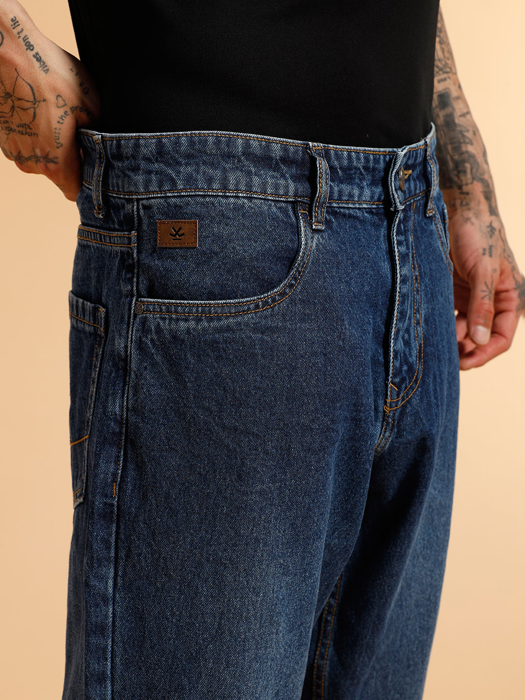 Heavy Fade Anti Fit Jeans | Blue