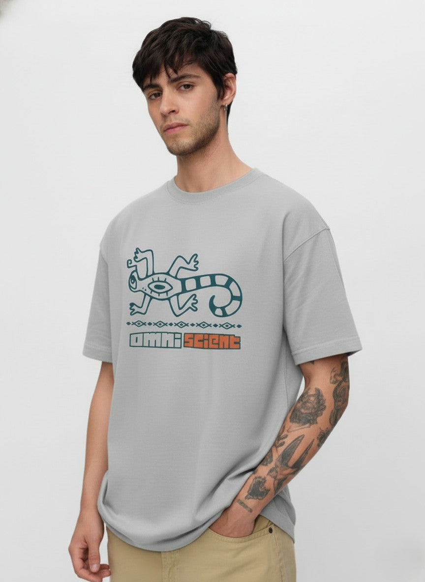 Men Oversized Cotton Tribal T-Shirt