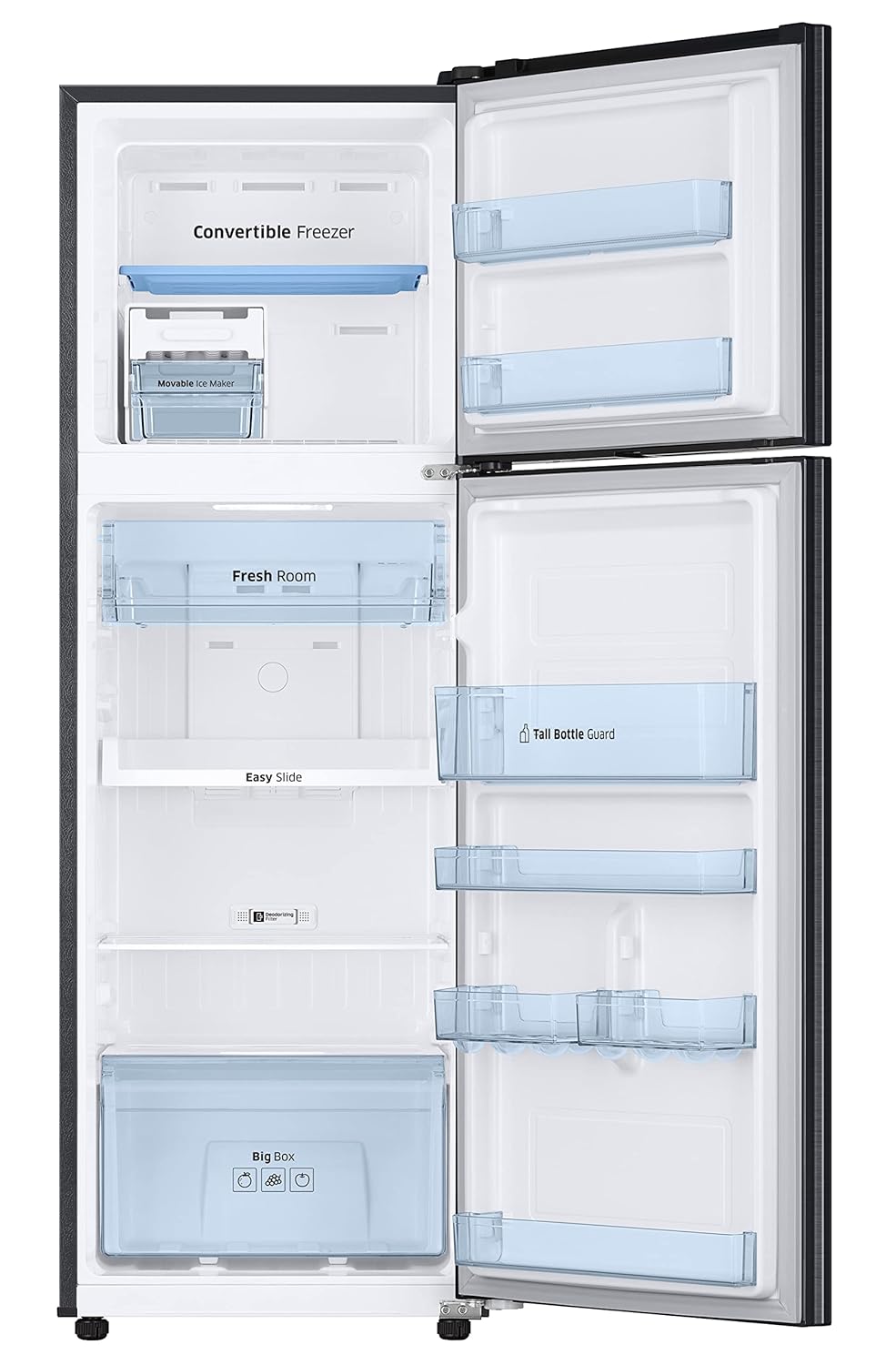Samsung 256L 2 Star Inverter Frost-Free Convertible 3 In 1 Double Door Refrigerator (RT30C3732BX/HL,Luxe Brown)