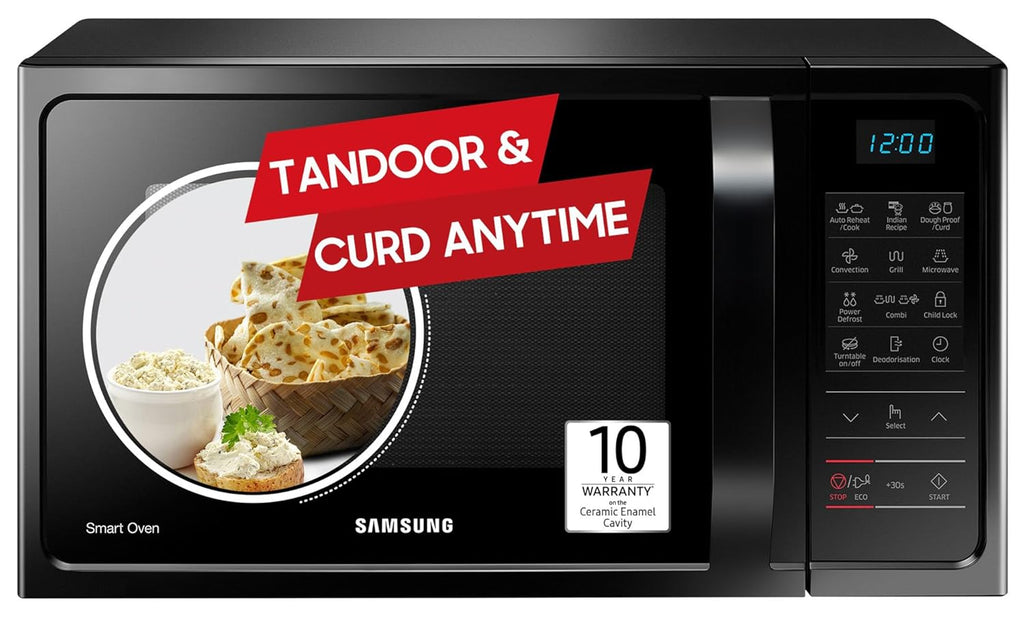 Samsung 28L, Convection Microwave Oven with Curd Making(MC28A5013AK/TL, Black)