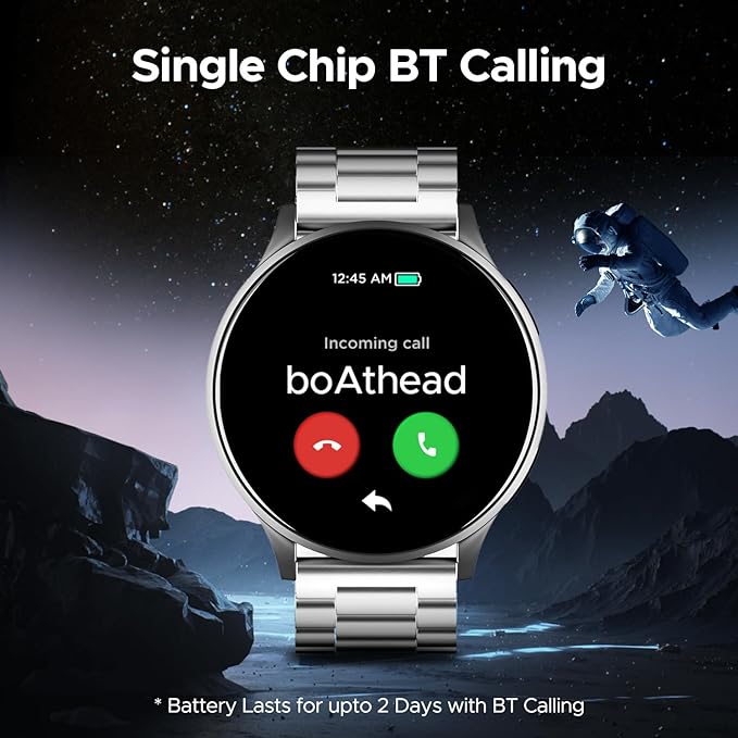 boAt Lunar Prime | Premium Round AMOLED 1.45" (3.68 cm) Display Smartwatch with Bluetooth Calling, Watch Face Studio, 700+ Active Modes