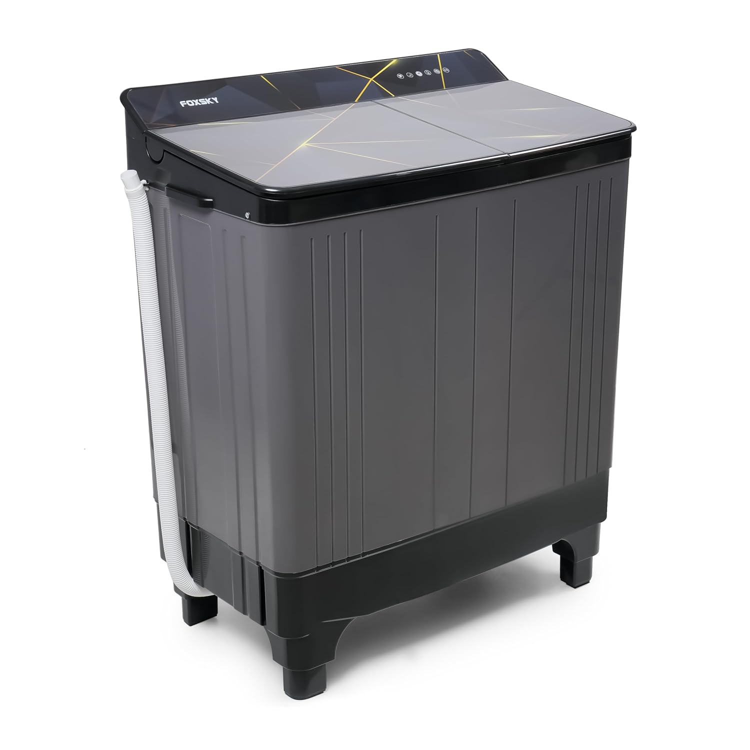 Foxsky 7.0 kg 5 Star Semi-Automatic Top Loading Washing Machine Appliance (2024 Model, Powerful Motor, Effective Wash Pulsator, 1370 RPM & Castors)(Aqua Wash 7.0KG)