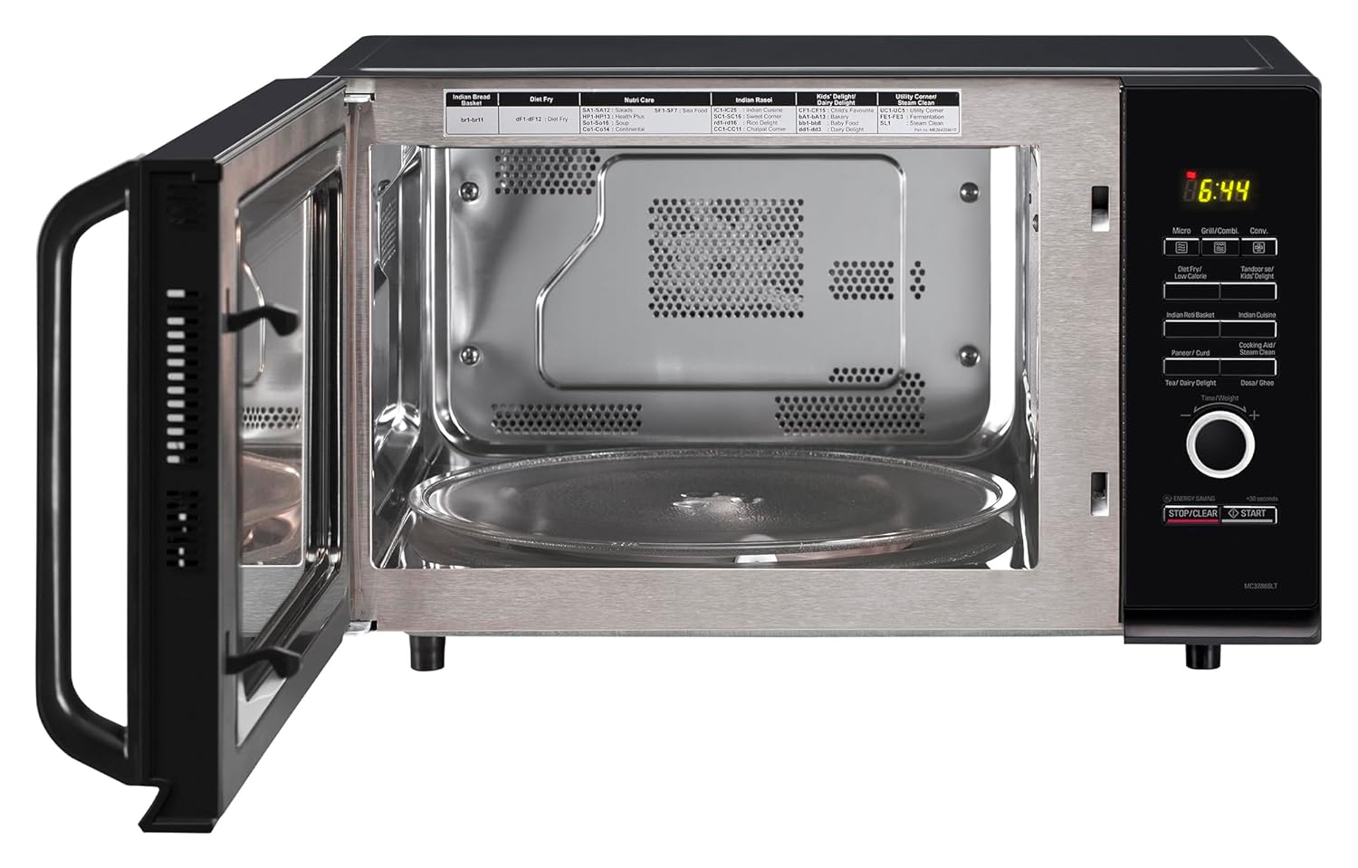 LG 32 L Convection Microwave Oven (MC3286BLT, Black, Auto Cook Menu, Diet Fry and with Stainless Steel Cavity)