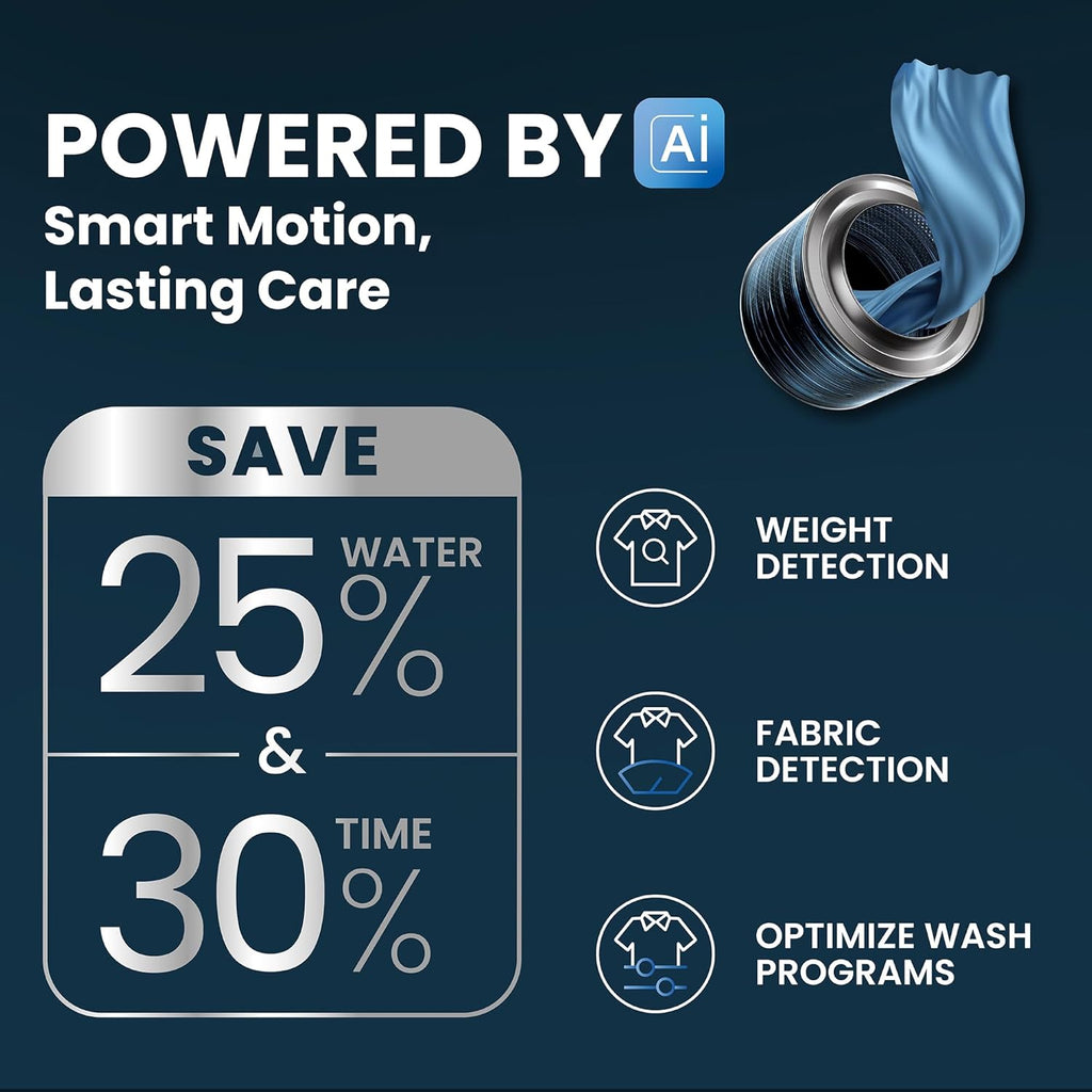 IFB 8 Kg 5 Star Powered by AI with 9 Swirl Wash, WiFi, Fully Automatic Front Load Washing Machine (Senator MBN 8012, Steam Refresh Program with Eco Inverter, Mocha)