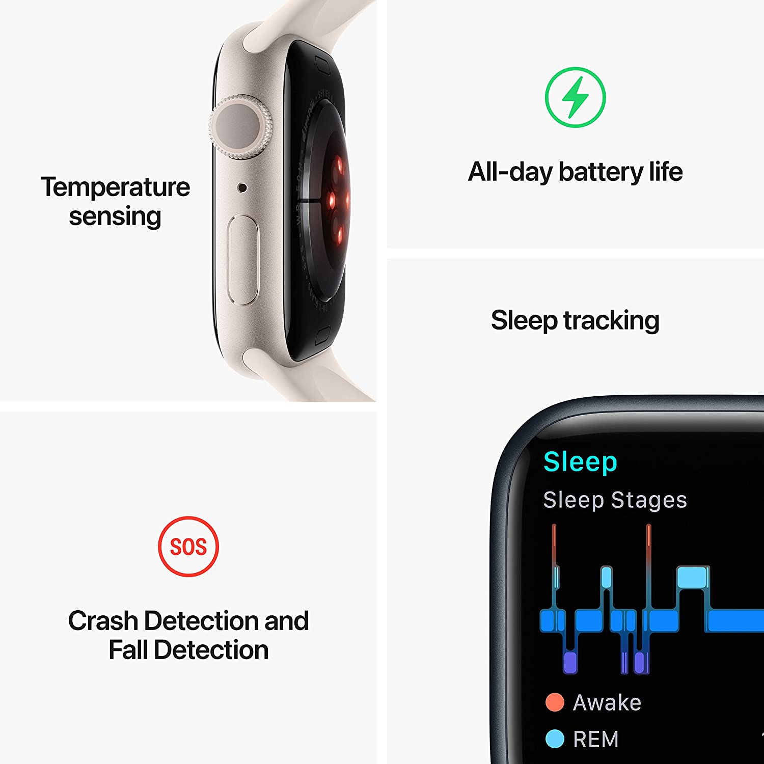 Apple Watch Series 9 Smart Watch with Aluminium Case & Sport Band | 45mm