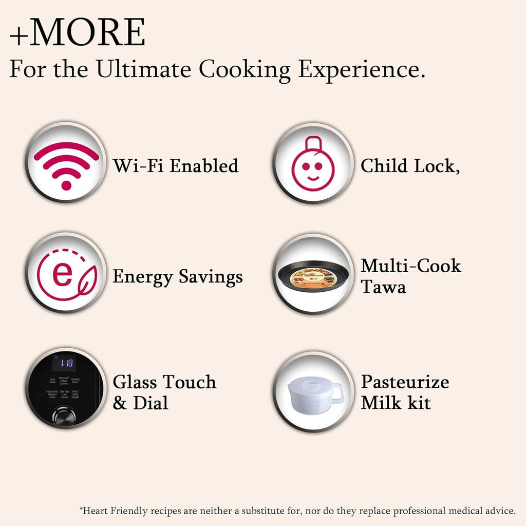 LG 28 L Scan to Cook Wi-Fi Enabled Charcoal Convection Microwave Oven (MJEN286VIW, Black, Stainless steel cavity, Heart Friendly Recipes, Ghee, Diet Fry & 360° Motorised Rotisserie for Bar-be-queing) (Minor Dent)