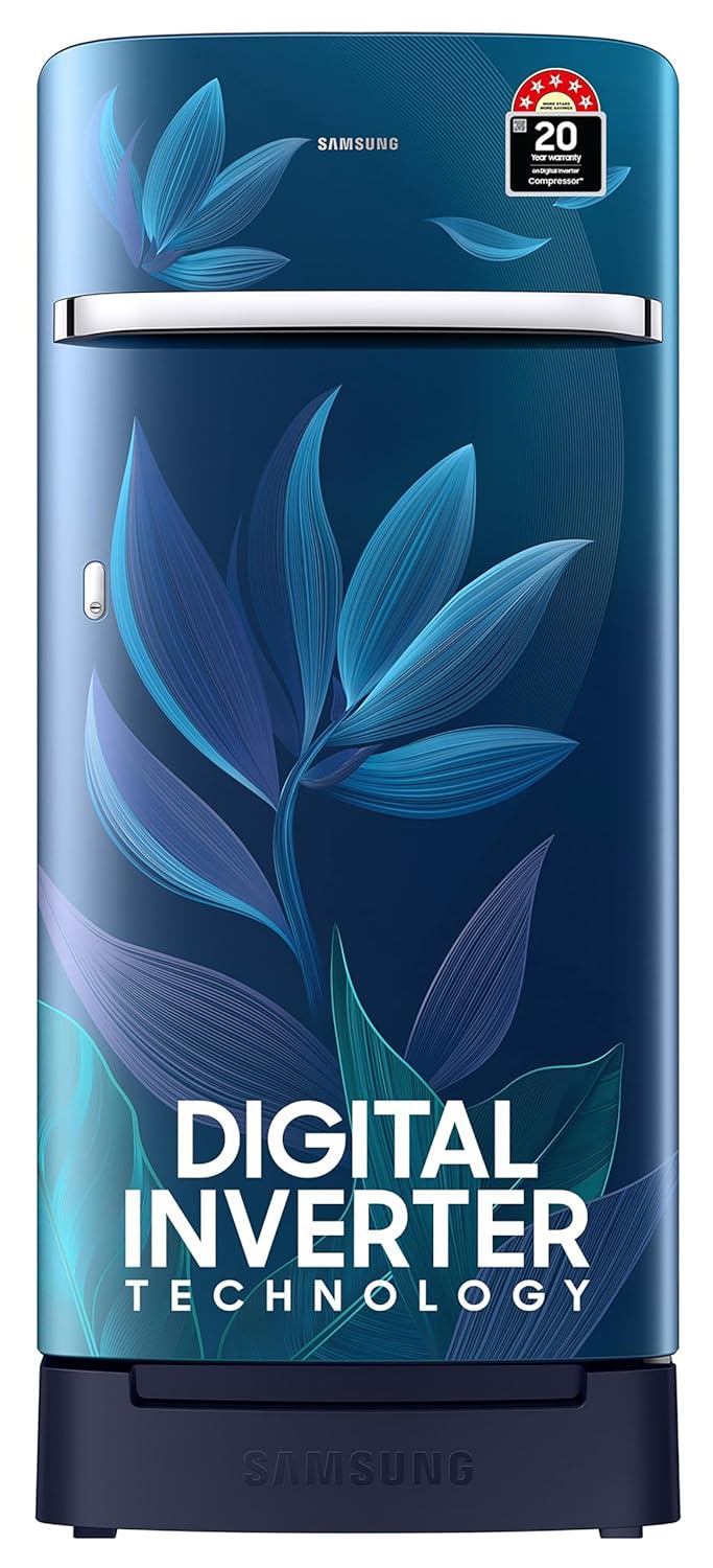 Samsung 189 L, 5 Star, Digital Inverter, Direct-Cool Single Door Refrigerator (RR21D2H259U/HL, Parad