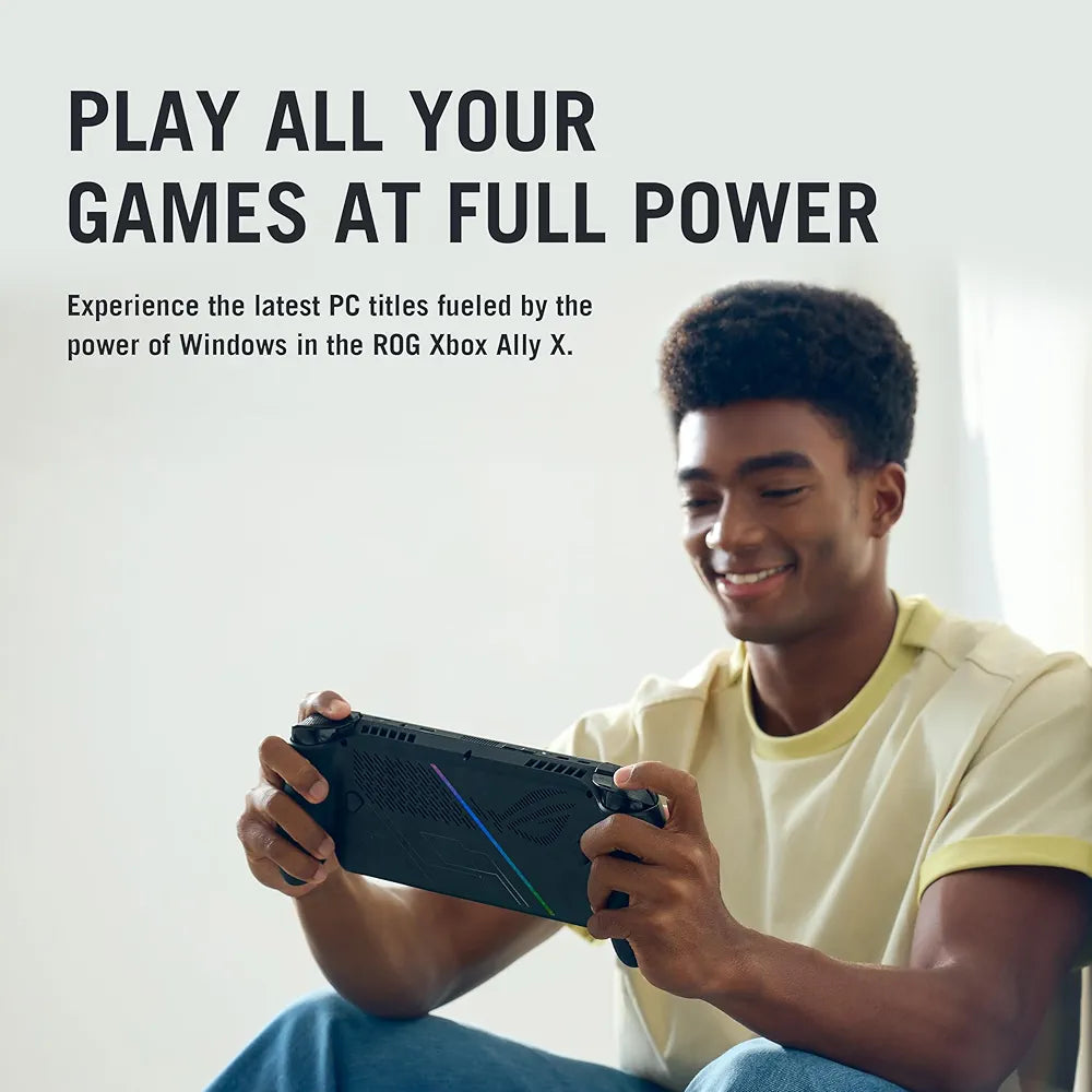 ASUS ROG XBOX Ally X , AMD Ryzen AI Z2 Extreme Processor,24GB RAM, 1TB SSD,7"/17.8cm, FHD,Touchscreen,120Hz, 500 nits,Win 11 Home, Black,715g,RC73XA-NH016W,AMD Radeon Graphics,Gaming Handheld PC