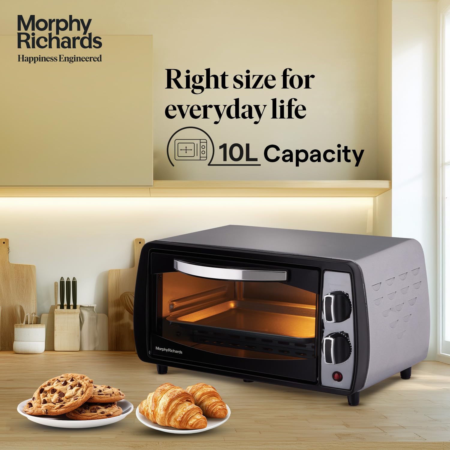 Morphy Richards 10BL Otg Oven For Kitchen, Cooking Range With Oven And Grill For Baking, Tandoor, Manual, 800 Watts, 10L