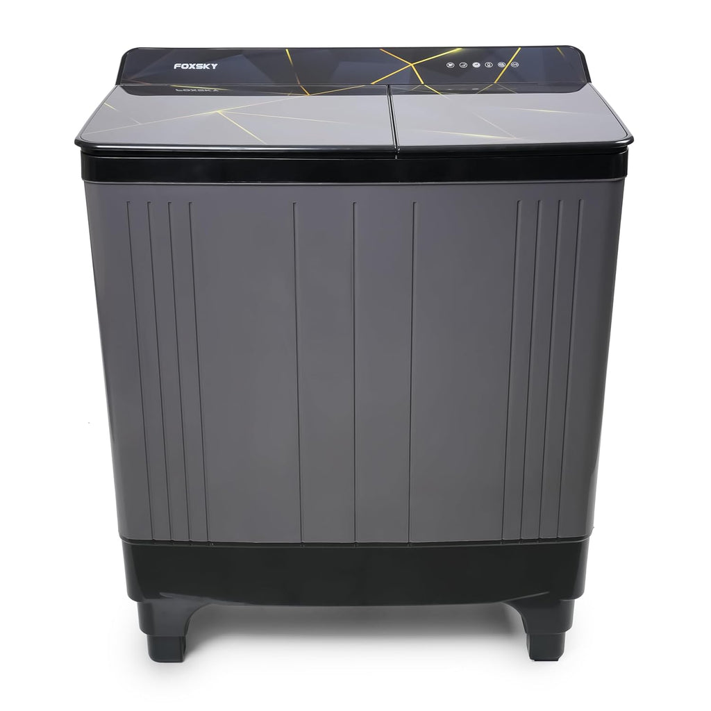 Foxsky 7.0 kg 5 Star Semi-Automatic Top Loading Washing Machine Appliance (2024 Model, Powerful Motor, Effective Wash Pulsator, 1370 RPM & Castors)(Aqua Wash 7.0KG)