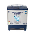 Midea 7 kg Semi Automatic Top Load Washing Machine Blue, White (MWMSA070PPG(BW))