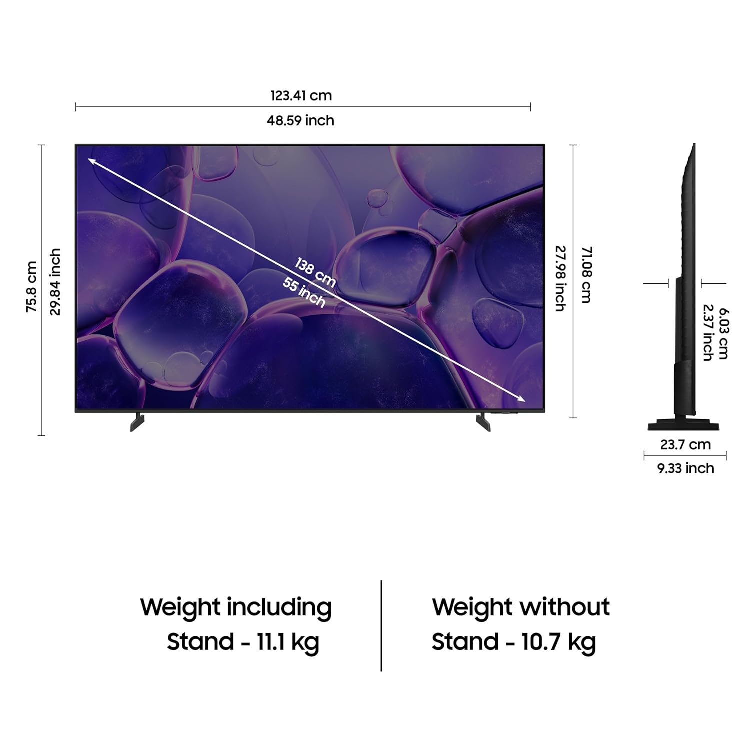 Samsung 138 cm (55 inches) Crystal 4K Infinity Vision Ultra HD Smart LED TV UA55UE84AFULXL
