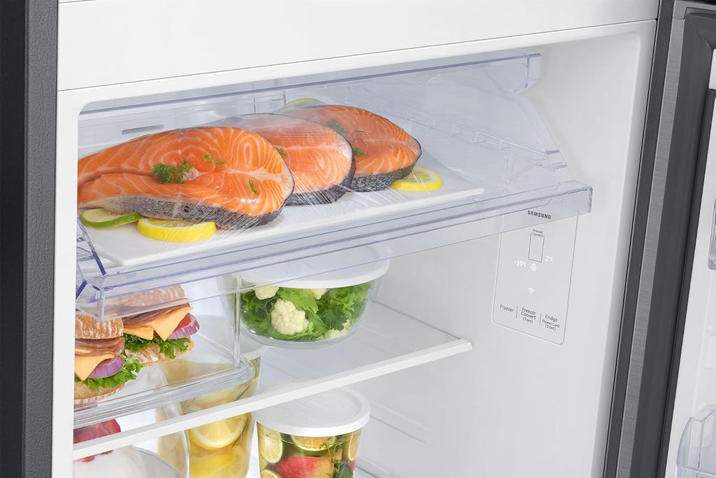 Samsung 330 L, 3 Star, Convertible 5-in-1, Digital Inverter, Frost Free Double Door, WiFi Enabled Bespoke AI Refrigerator (RT34DG5A4DS8HL, Elegant Inox, Silver)