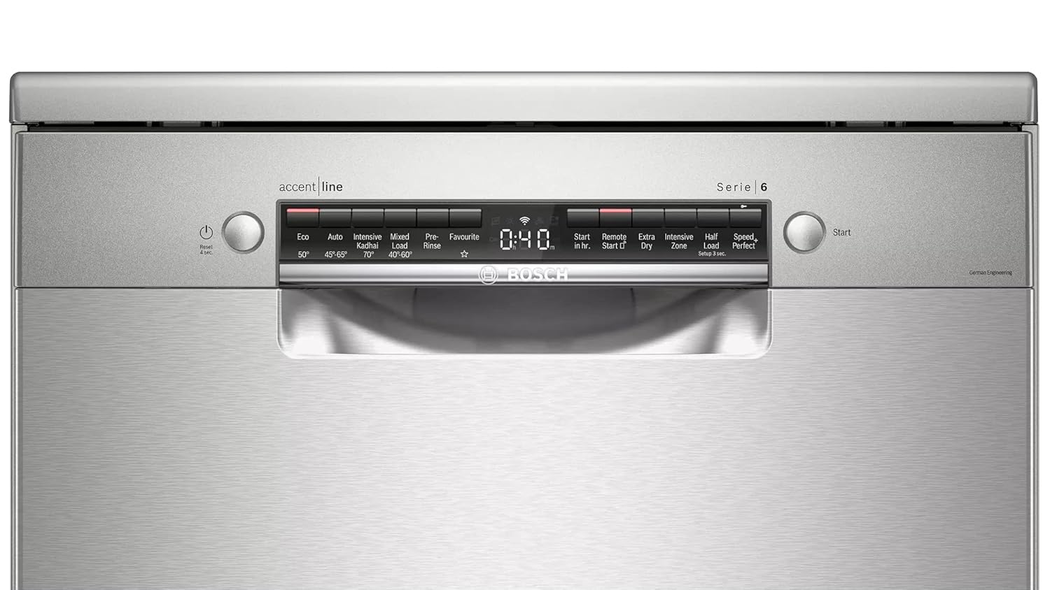 Bosch 14 Place Settings free-standing Dishwasher (SMS6HVI01I, Fingerprint free steel)